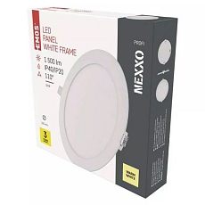 LED vestavné svítidlo Emos NEXXO, kruhové, bílé, 18 W, teplá bílá