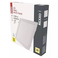 LED vestavné svítidlo Emos NEXXO, čtvercové, bílé, 25 W, teplá bílá