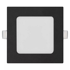 LED vestavné svítidlo Emos NEXXO, čtvercové, 7 W, se změnou CCT, černé