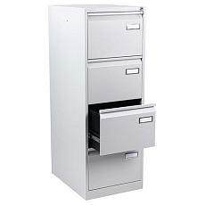 Jednořadá kovová kartotéka A4 Manutan Expert Kuch, 4 zásuvky, antracit