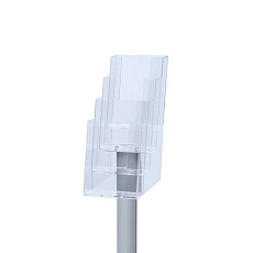 Stojan na prospekty Four, 4 přihrádky, profil 25 mm, A4 V