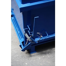 Kontejner s výklopným víkem, objem 2 000 l, modrý