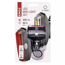 LED přední + zadní svítilna na kolo P3922, 22 lm