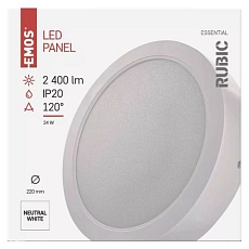 LED přisazené svítidlo RUBIC, kruhové, 24W neutrální bílá