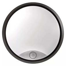 LED přisazené svítidlo ZURI s pohyblivým čidlem, kruhové, černá/bílá, 14W neutrální bílá