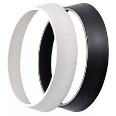 LED přisazené svítidlo ZURI, kruhové, černá/bílá, 14W teplá bílá