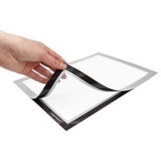 Informační rámečky Magnetoplan Magnetofix A4, magnetické, samolepicí, šedé