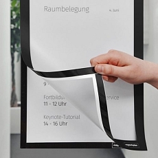 Informační rámečky Magnetoplan Magnetofix A5, magnetické, samolepicí, černé