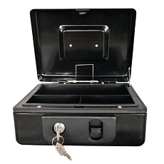 Přenosná pokladna Coinbox, 3 přihrádky, 15 x 20 x 9 cm