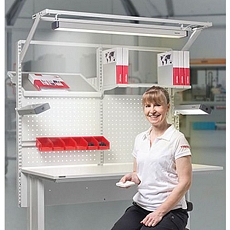 Osvětlení k dílenským stolům Treston, 43 cm