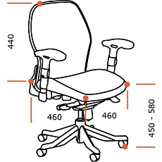 Antistatická pracovní židle Eaton s tvrdými kolečky