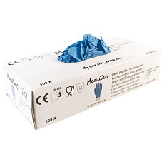 Jednorázové nitrilové rukavice Manutan Expert Hefty, modré, vel. 8