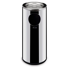 Kovový venkovní odpadkový koš Marco s popelníkem, objem 34 l, černý