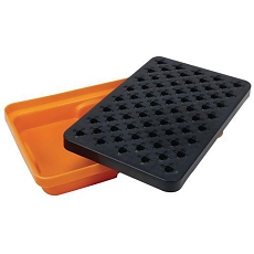 Plastová záchytná vana bez roštu, 640 x 410 mm, kapacita 20 l - Manutan Expert