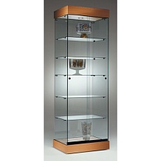 Produktová vitrína Manutan Expert, 192 x 46 x 64 cm, buk