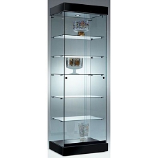 Produktová vitrína Manutan Expert, 192 x 46 x 64 cm, černá