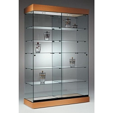 Produktová vitrína ASF, 2 oddíly, 192 x 46 x 125 cm, černá