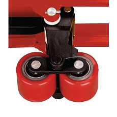 Paletový vozík, do 2500 kg, gumová řídicí kola