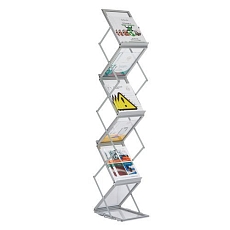 Prezentační stojan Twinco, skládací, 5 přihrádek