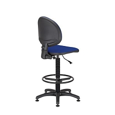 Zvýšená pracovní židle Stella s kluzáky, modrá