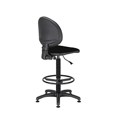 Zvýšená pracovní židle Stella s kluzáky, černá