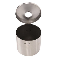 Nástěnný popelník Manutan Expert Round, stříbrný