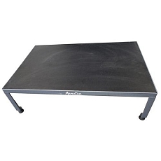 Ocelová pracovní podesta s nastavitelnou výškou, 610 x 610 mm, výška 165 - 230 mm - Manutan Expert 