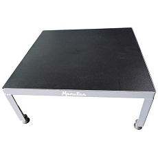 Ocelová pracovní podesta s nastavitelnou výškou, 610 x 610 mm, výška 165 - 230 mm - Manutan Expert 