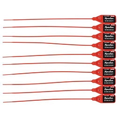 Univerzální bezpečnostní plastová plomba, červená - Manutan Expert