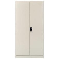 Kovová dílenská skříň, 185 x 90 x 40 cm, šedá/šedá - Manutan Expert