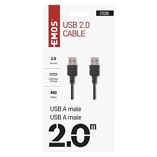 USB kabel 2.0, A vidlice - A vidlice, 2 m