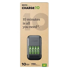 Nabíječka baterií GP Charge 10 S491 + 4 x AA, ultra-rychlá