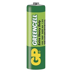 Zinková baterie GP Greencell AA (R6), 12 ks