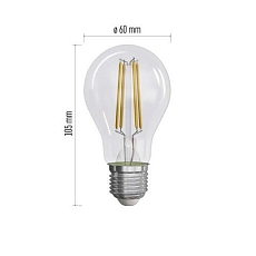 LED žárovka Filament A60, patice E27, 3,8 W, neutrální bílá, 3 ks