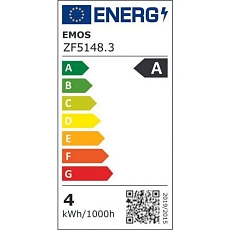 LED žárovka Filament A60, patice E27, 3,8 W, neutrální bílá, 3 ks