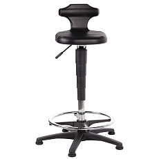 Dílenská židle Bimos Assis s podnožkou a kluzáky