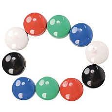 Barevné kulaté magnety, průměr 12 mm, červené