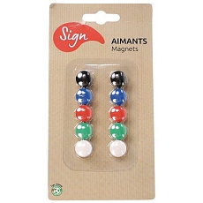 Barevné kulaté magnety, průměr 12 mm, červené