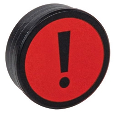 Kulatý magnet s vykřičníkem Smit Visual, červený