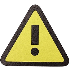 Trojúhelníkový magnet s vykřičníkem Smit Visual, bílý/červený