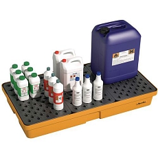 Plastová záchytná vana s roštem, kapacita 90 l