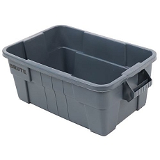 Plastový odolný úložný box Brute s víkem, šedý, 53 l