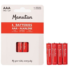 Alkalická baterie Manutan Expert AAA (LR03), 4 ks
