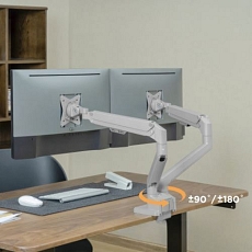 Držák monitoru Brateck LDT62-C024, dvě ramena vedle sebe, plynová vzpěra