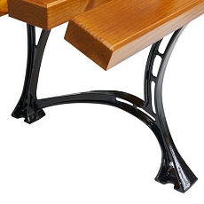 Parková lavička Beauty s opěradlem a područkami, rustikální dub