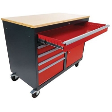 Mobilní svařovaný dílenský stůl Dennert, 92 x 112 x 60,5 cm