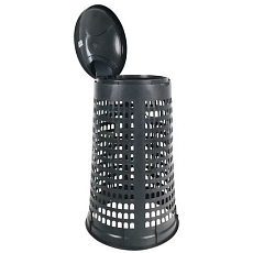 Stojan Element na odpadkové pytle s víkem, šedý/šedý