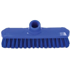 Plastový kartáč na podlahu Manutan Expert, 22 cm, modrý