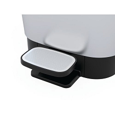 Plastový odpadkový koš Chic, objem 45 l, stříbrný