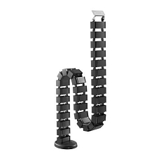Organizér kabelů Powerton, pro výškově nastavitelné stoly, černá, 1,3 mm
